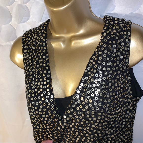 DVF Diane Von Furstenberg Issie gold sequin dress A25015 - Picture 4 of 14